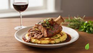 Slow-cooked Pork Osso Buco with polenta and gremolata - SeriousEatsMenu Recipes
